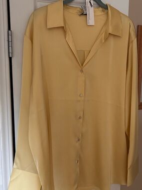 cupcakes & cashmere Yellow Blouse with Tag
